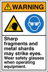 Obraz premium 021 WARNING Sharp fragments a...