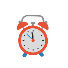 Alarm Clock in Flat Style for New Year Countdown Design
