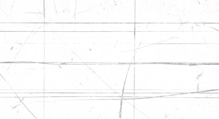 White scratched grunge background with horizontal and vertical lines texture isolated on transparent background