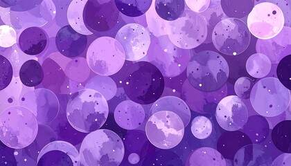 Purple circles, abstract, confetti