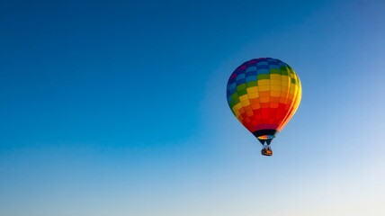 Naklejka premium Hot air balloon in the sky. hot air balloon in flight