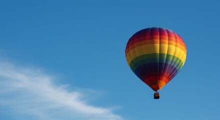 Naklejka premium Hot air balloon in the sky. hot air balloon in flight