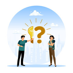 Business teams brainstorm and solve problems.