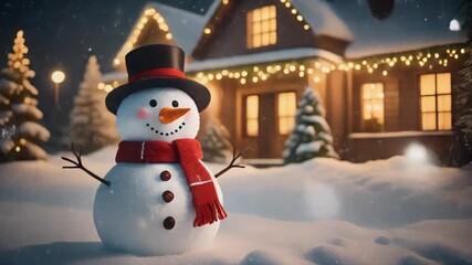 animated christmas snowman - Powered by Adobe
