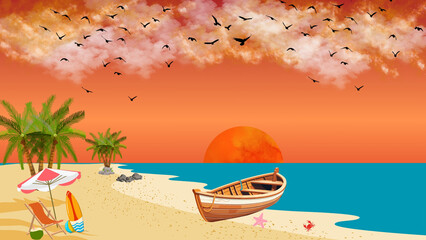 tropical beach background