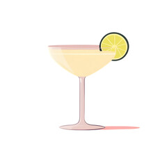 Orange Cocktail Icon – Flat Vector Illustration for Web Design
