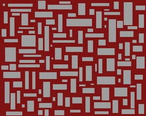 Hand drawn random blocks on a blue background. Small and large irregular blocks illustration. Abstract background of random blocks.