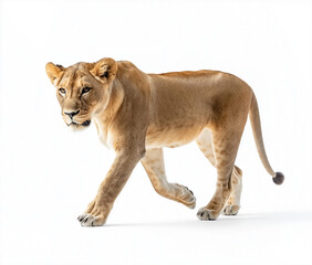 Obraz premium Woman with curly hair jumping in air with arms outstretched smiling wide