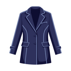 Blue blazer for formal wear, fashion, and clothing design concepts.