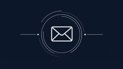 Abstract email icon with circular motion design - Powered by Adobe