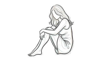 CAD Drawings Set – People Outlines Walking, Standing, Isolated on White Background Vector Illustration AI EPS PNG