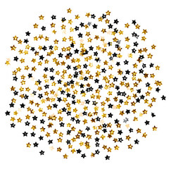 Confetti star shape decorative element on transparent background