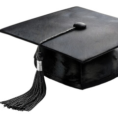 Graduation cap isolated against transparent background academic attire concept