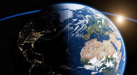 Our Beautiful Blue Marble Planet Earth Seen From Space