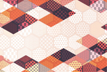 Obraz na płótnie Canvas 和柄 年賀状 模様 背景 Obraz na płótnie Canvas 和柄 年賀状 模様 背景