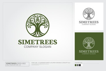 Simetrees Vector Logo Design. Professional Logo Design Template, An Excellent Logo Template for your Company. The Logo can be used with many kind of Business. 