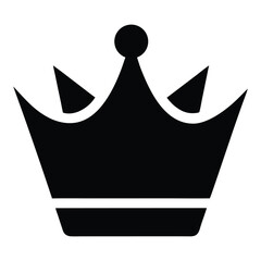 Vector art of black crown icon