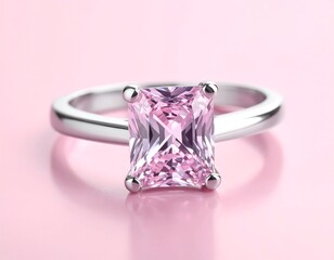 Elegant pink diamond ring