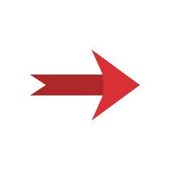 Vector art of red arrow