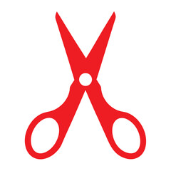 Vector art of red scissors