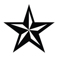 Vector art of black star symbol