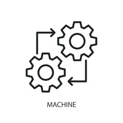 Machine thin line vector icons.