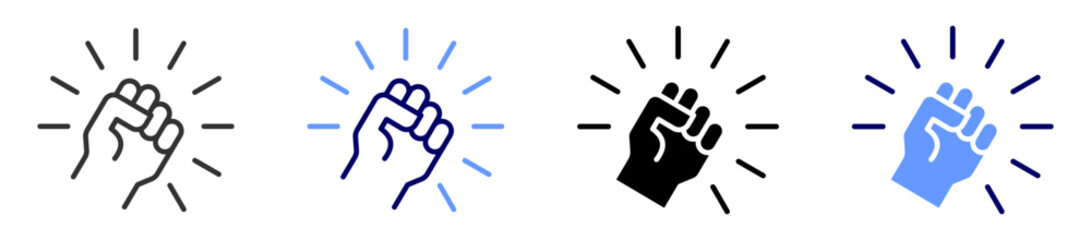 empowerment icon set multiple style