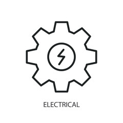 Obraz premium Electrical thin line vector icons.