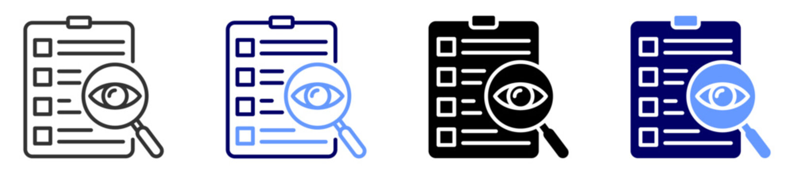 task monitoring icon set multiple style