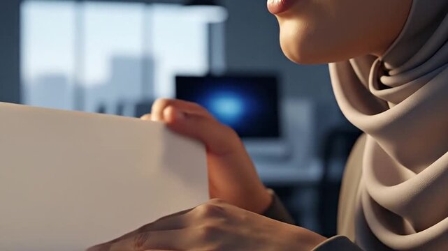 Dedicated professional finds a simple path to clarity while reviewing crucial documents, ensuring an easy and understandable process in the office