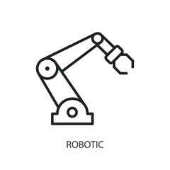 Robotic thin line vector icons.