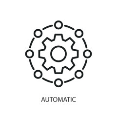 Obraz premium Automatic thin line vector icons.