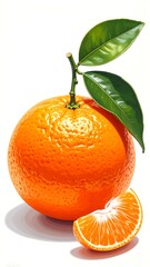 Detailed orange fruit close-up