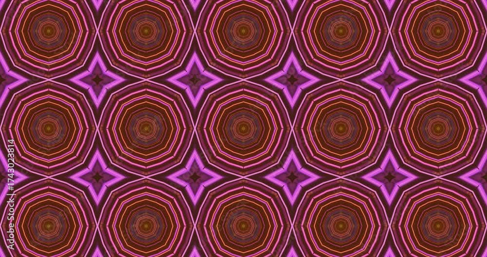 Wall mural this screensaver showcases a seamless looping tunnel with vibrant geometric patterns. the colorful d