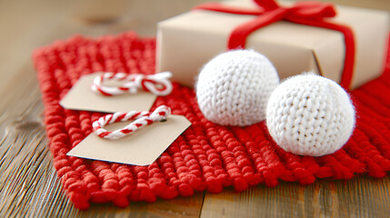 Christmas scenes with hearts and party themes