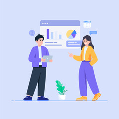 Business meeting analyzing financial data and strategy development for future growth