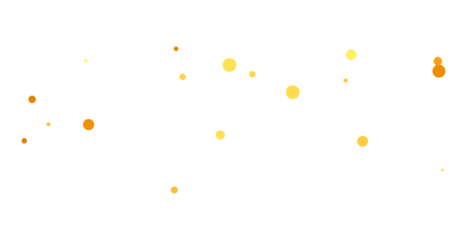 gold glitter round particles confetti. Luxury sparkling glitter dust falling isolated on transparent background. Falling magic glitter confetti, golden dust. Modern Design elements or decoration, PNG