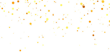 gold glitter round particles confetti. Luxury sparkling glitter dust falling isolated on transparent background. Falling magic glitter confetti, golden dust. Modern Design elements or decoration, PNG