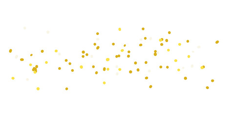 gold glitter round particles confetti. Luxury sparkling glitter dust falling isolated on transparent background. Falling magic glitter confetti, golden dust. Modern Design elements or decoration, PNG