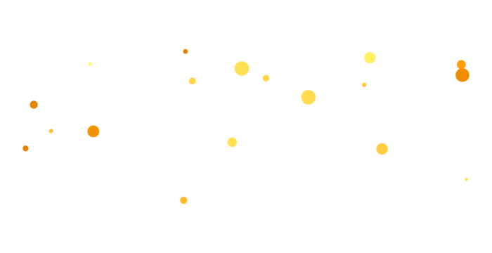 gold glitter round particles confetti. Luxury sparkling glitter dust falling isolated on transparent background. Falling magic glitter confetti, golden dust. Modern Design elements or decoration, PNG