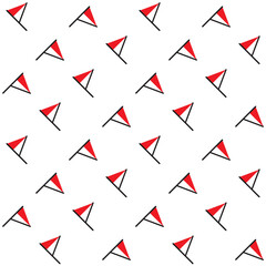 Indonesian Mini Triangle Flag Vector Seamless Pattern