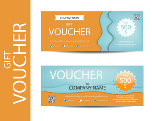Set of Voucher cards with special design