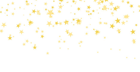 gold stars confetti, Falling magic glitter confetti, golden dust. Modern Design elements or decoration, PNG	