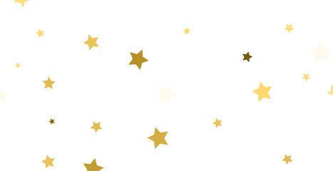 gold stars confetti, Falling magic glitter confetti, golden dust. Modern Design elements or decoration, PNG	