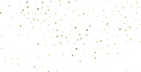 gold stars confetti, Falling magic glitter confetti, golden dust. Modern Design elements or decoration, PNG	