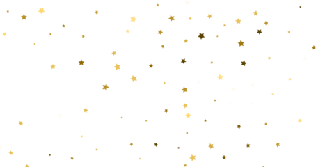 gold stars confetti, Falling magic glitter confetti, golden dust. Modern Design elements or decoration, PNG	