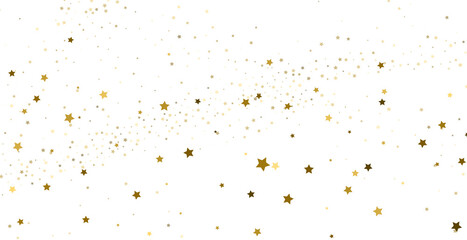 gold stars confetti, Falling magic glitter confetti, golden dust. Modern Design elements or decoration, PNG	