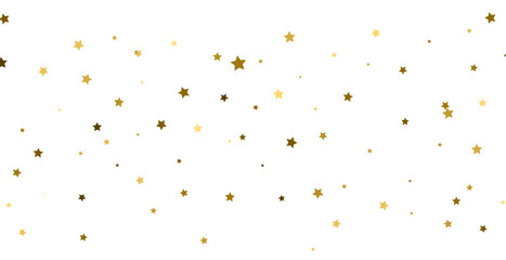 gold stars confetti, Falling magic glitter confetti, golden dust. Modern Design elements or decoration, PNG	