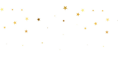 gold stars confetti, Falling magic glitter confetti, golden dust. Modern Design elements or decoration, PNG	