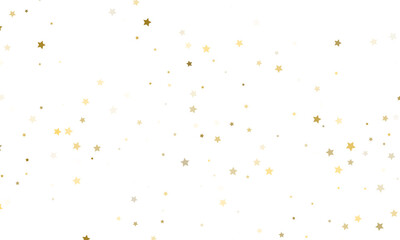 gold stars confetti, Falling magic glitter confetti, golden dust. Modern Design elements or decoration, PNG	
